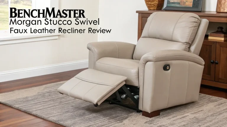 Benchmaster Morgan Stucco Swivel Faux Leather Recliner Review