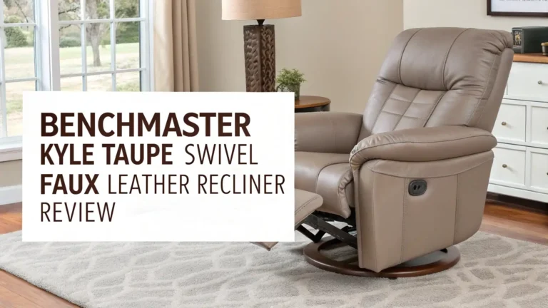 Benchmaster Kyle Taupe Swivel Faux Leather Recliner Review 2026