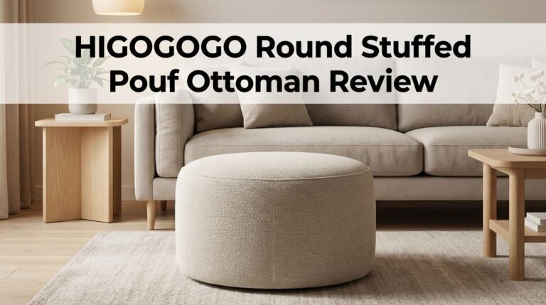 HIGOGOGO Round Stuffed Pouf Ottoman Review 2026