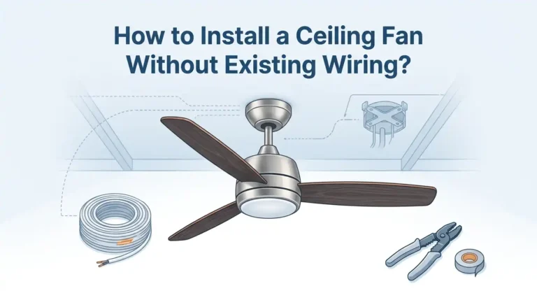 How to Install a Ceiling Fan Without Existing Wiring?